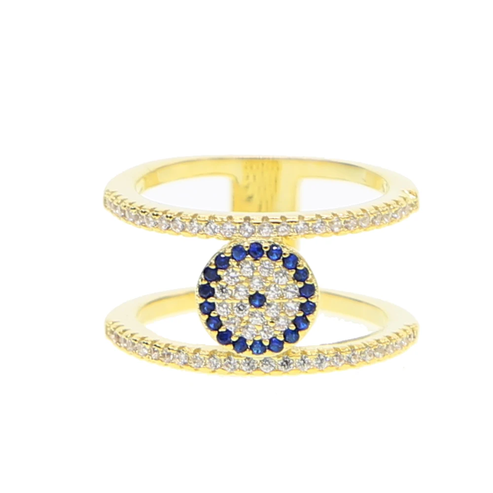 Módne šperky, zlato, striebro, farby H tvar elegantné ženy dizajn turecký zlým okom disco kúzlo cz zirkónmi krúžok