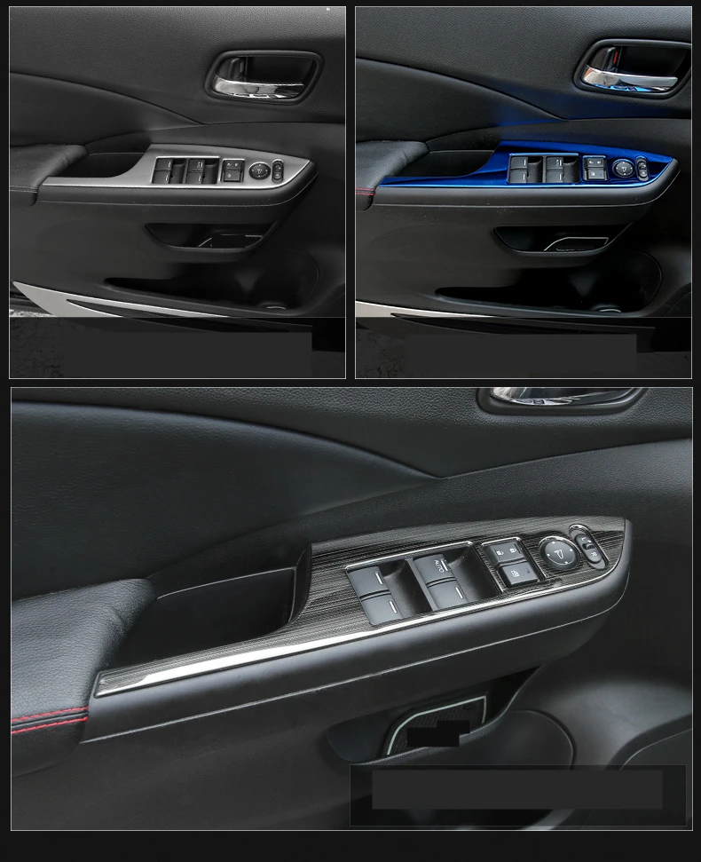 Na Honda CRV CR-V 2012-2016 Okne Ovládací Panel Sklo Zdvihákov Spínač Kryt Výbava Chrániče Auto Styling Príslušenstvo Príslušenstvo