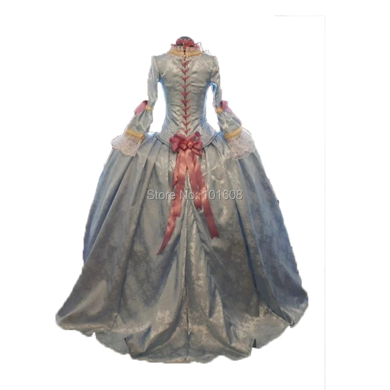 Na mieru!Modrá francúzska Vojvodkyňa Občianskej vojny Divadlo Southern Belle ŠATY Viktoriánskej Koloniálnej stredoveké Renesančné šaty HL-280