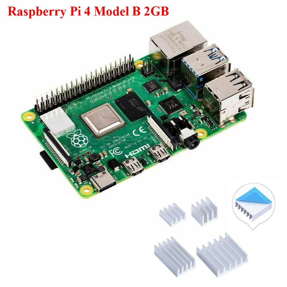 Na Sklade! Raspberry Pi 4 Model B 2GB RAM Quad core 64-bitové 1,5 GHz, Bluetooth 5.0