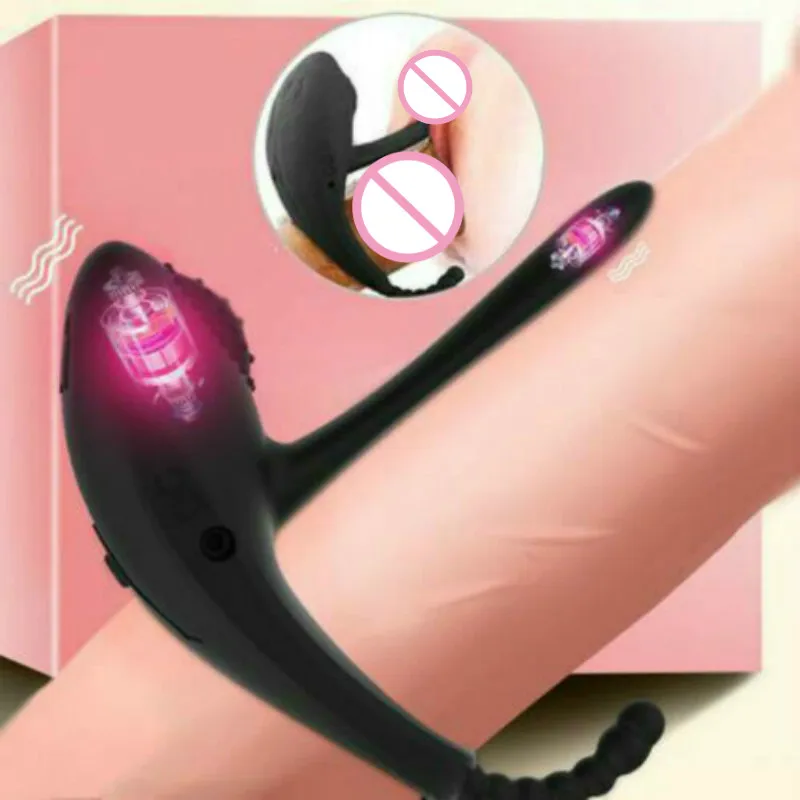 Nabíjateľná Silikónový Vibračný Muž Krúžok Enhancer Klitoris Stimulácia G-Bod P Orgazmus, Sexuálne Hračky Pre Mužov, Páry