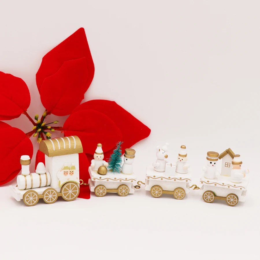 Navidad Santa Snehuliak Medveď Dekor Drevo Vlak Tabuľka Ozdoby VIANOČNÉ Hračky Pre Deti, Hračky Darček 2020 Vianočné Dekorácie Pre Domov Darček