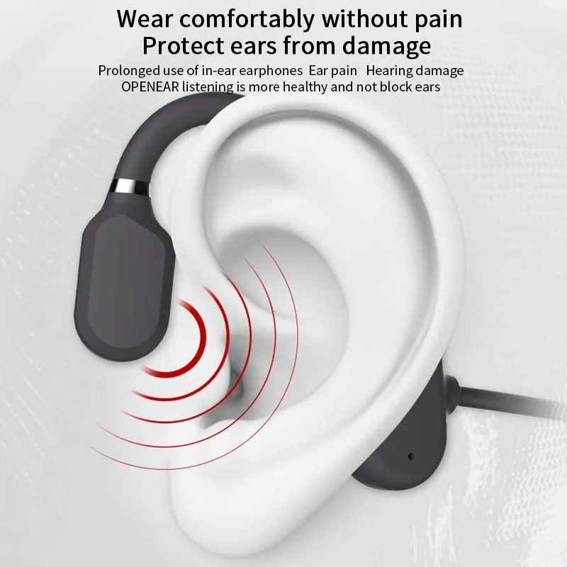 Nie je In-Ear Headset Kostné Vedenie Slúchadlá Bluetooth 5.0 Bezdrôtový IPX6 Nepremokavé Športové Slúchadlá Ľahká Ucho
