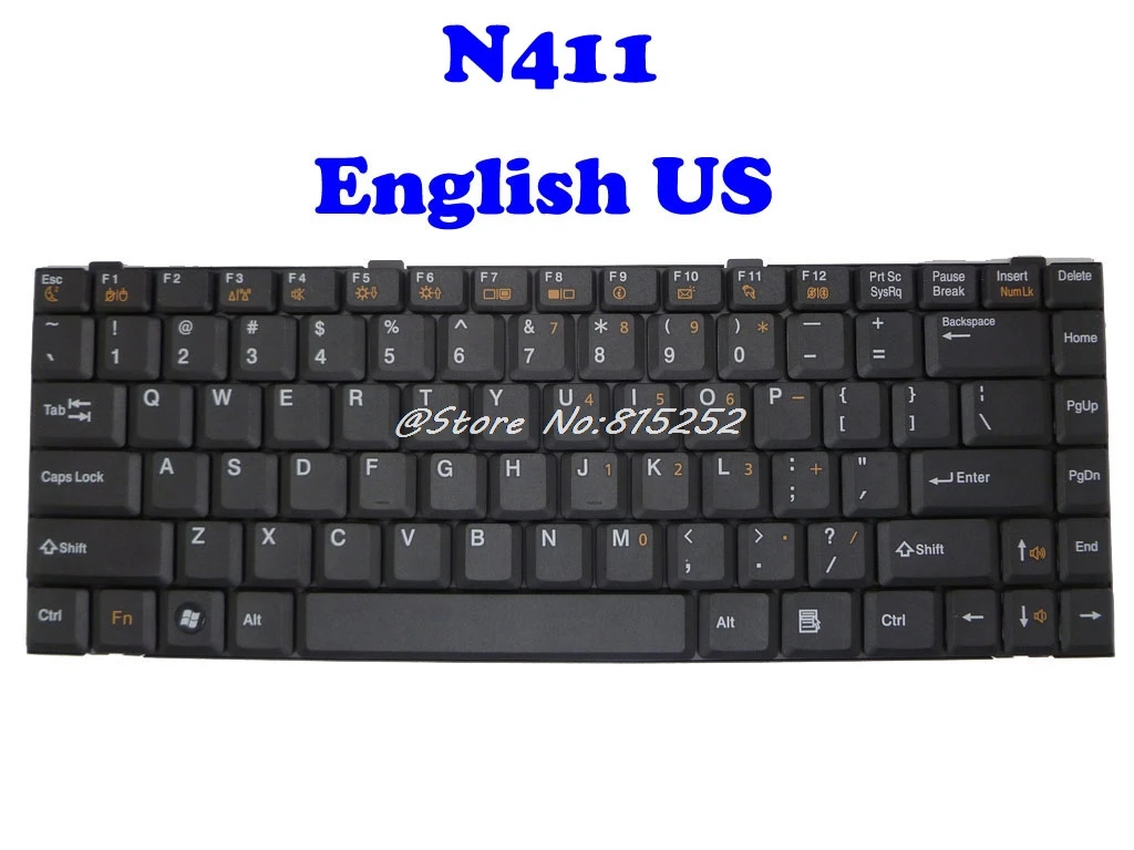 Notebook Klávesnicu Gigabyte N411 / Q1088C Spojené Štáty NÁS Nové Balenie