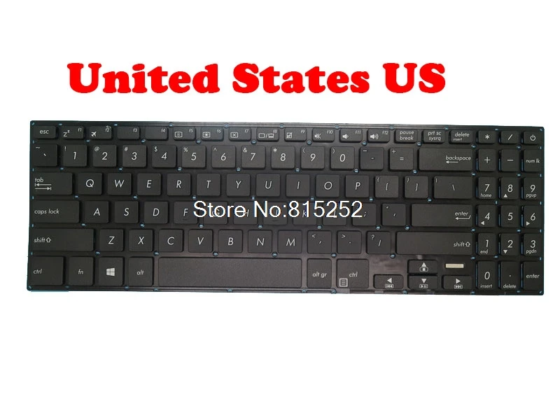 Notebook USA/Francúzsko FR/španielsky Klávesnica Pre ASUS X560 X560U X560UD NX560U NX560UD YX560U YX560UD F560UD K560UD A560UD R562UD Čierna