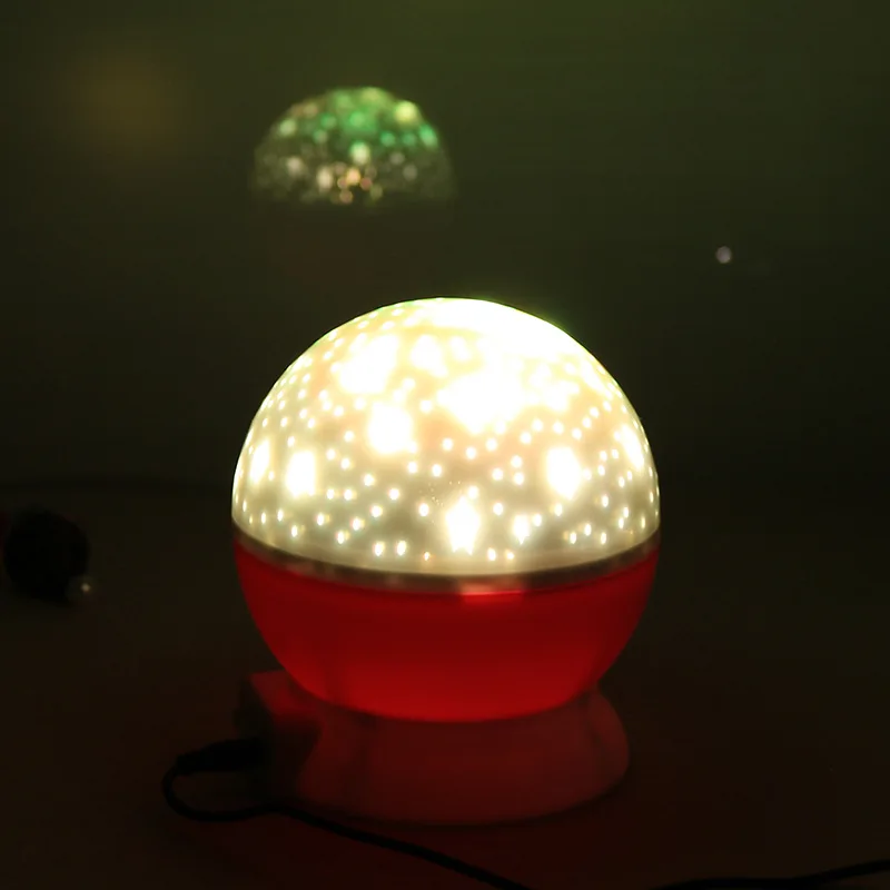 Novinka LED Rotujúce Hviezdy Projektor Osvetlenie Mesiac Hviezdne Nebo Deti Baby Nočný Spánok Ľahká Batéria Núdzové Projekčnej Lampy