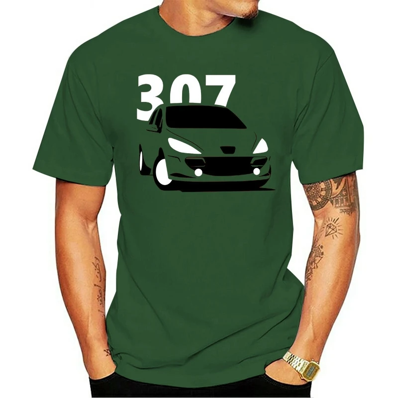 Novo 307 carro franca clássico 2021 t-shirt carro inspirado homem presente para pai tio avô
