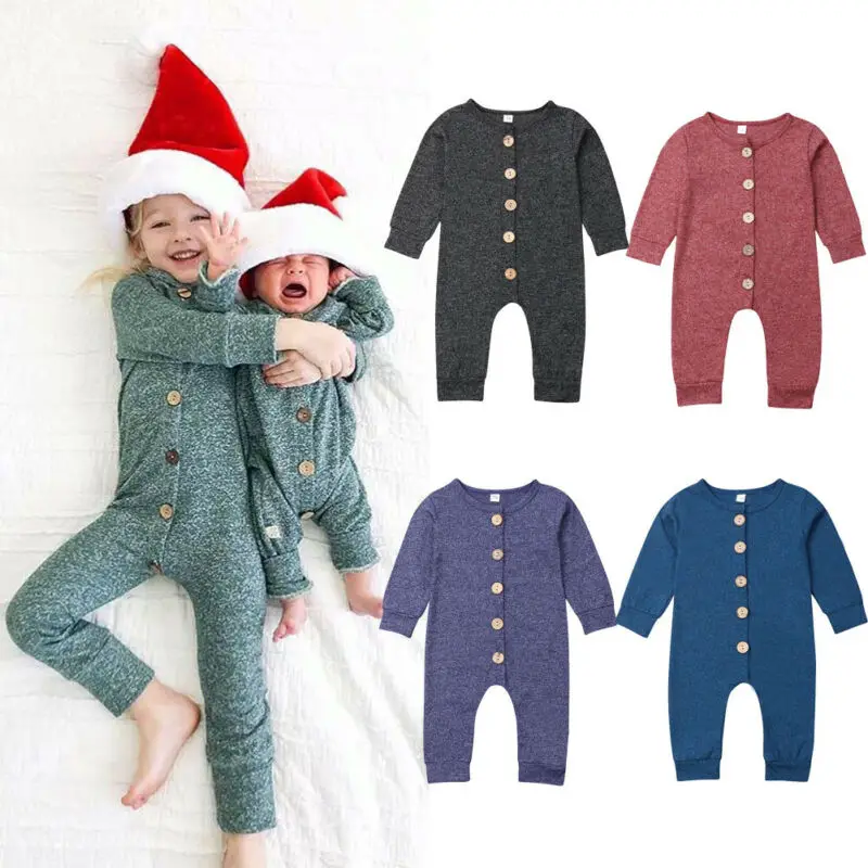Novorodenca Vianoce, Vianoce Jeden-Kusy Tela Suit Infant Chlapčeka Dievčatá Teplé Romper Jumpsuit Dlhý Rukáv Bavlnené Oblečenie, Oblečenie