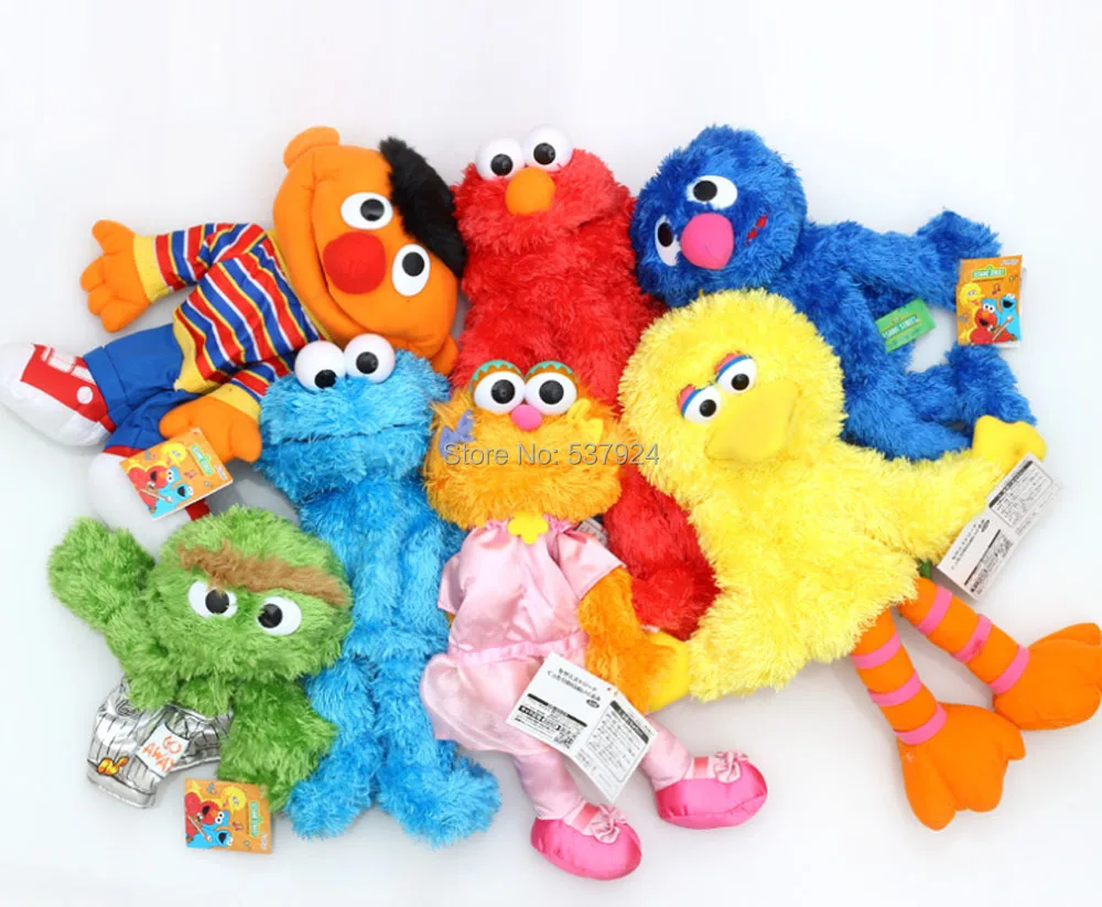 Nová 7 Štýlov Sesame Street Strane Bábkové Elmo Cookie Oscar Grover Zoe & Emie Veľký Vták 10-13