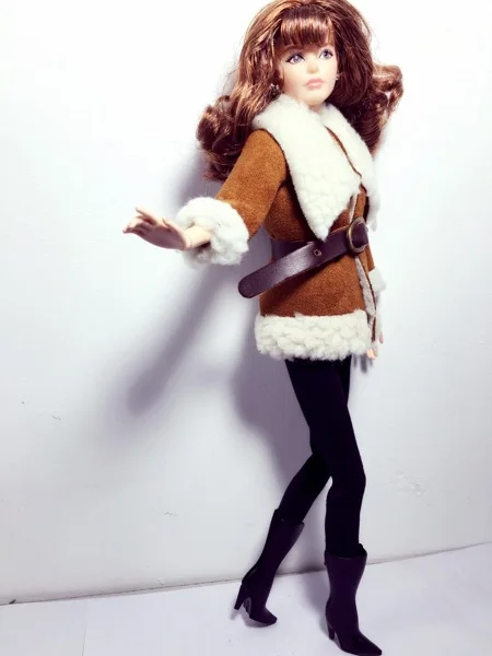 Nová bábika príslušenstvo Dievča DIY Zimný Kabát 1/6 Bábiky oblečenie Ovce cashmere Zimné oblečenie pre Bábiku barbie