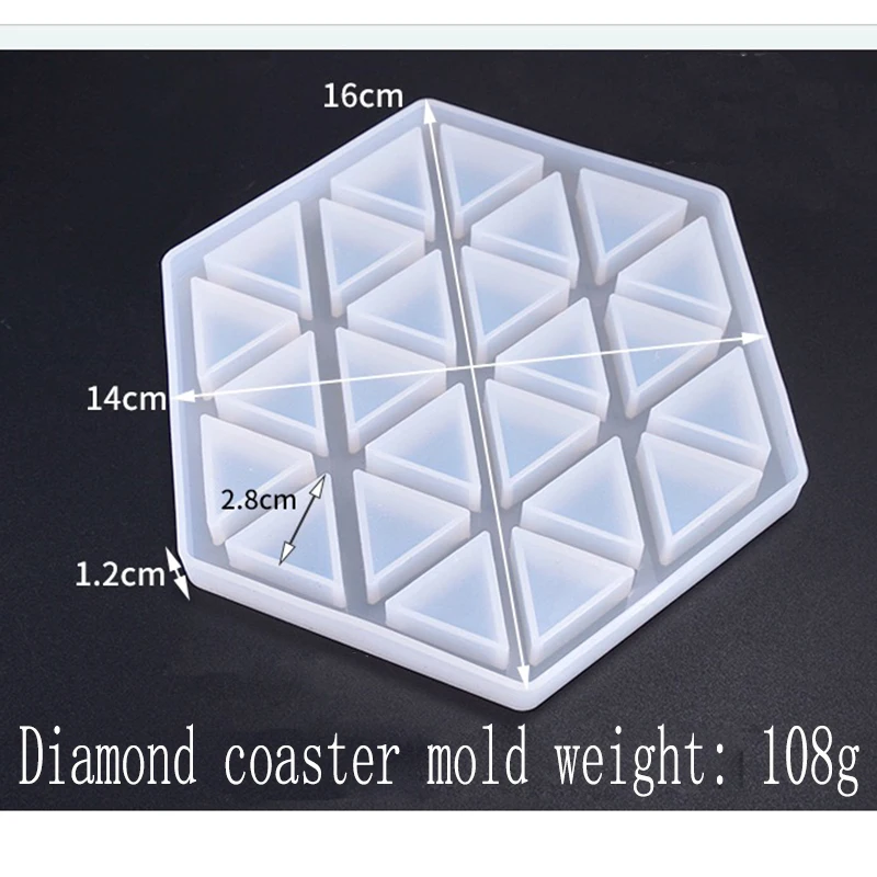 Nová Dráha Konkrétne Silikónové Čokoláda Plesne Diamond Prúžok tvarované Dizajn DIY Epoxidové Živice Sadrové Remesiel Cementu Zásobník Plesní