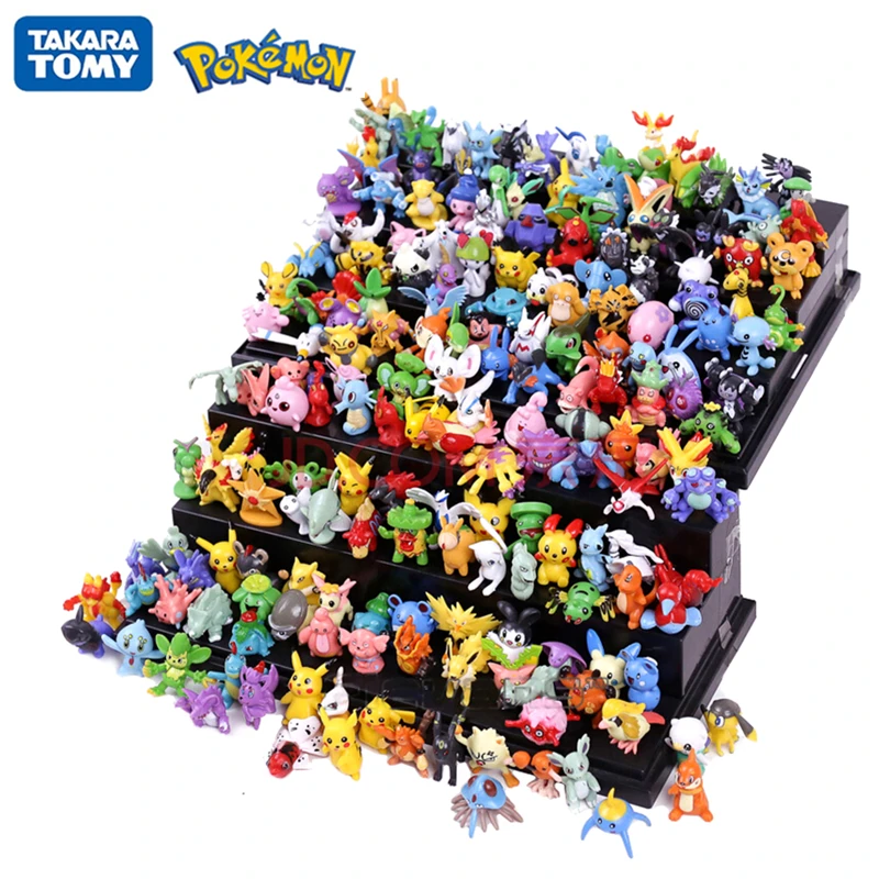 Nové 144Pcs Tomy Rôznych Pokemon Údaje Model Kolekcie 2-3 cm Pokémon Pikachu Anime Obrázok Hračky, Bábiky Dieťa Darček k Narodeninám