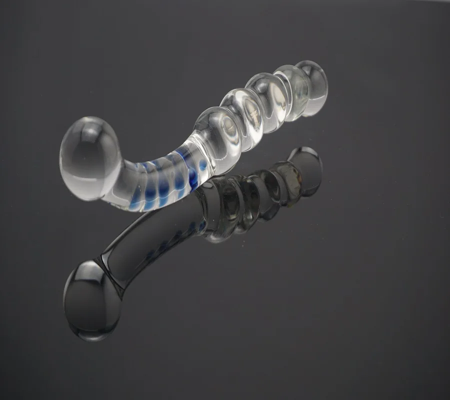 Nové 206g dvojité hlavu pyrex krištáľové sklo análne korálky zadok plug vibrátor g-spot prostaty masér falošné penis sexuálne hračky pre mužov, ženy