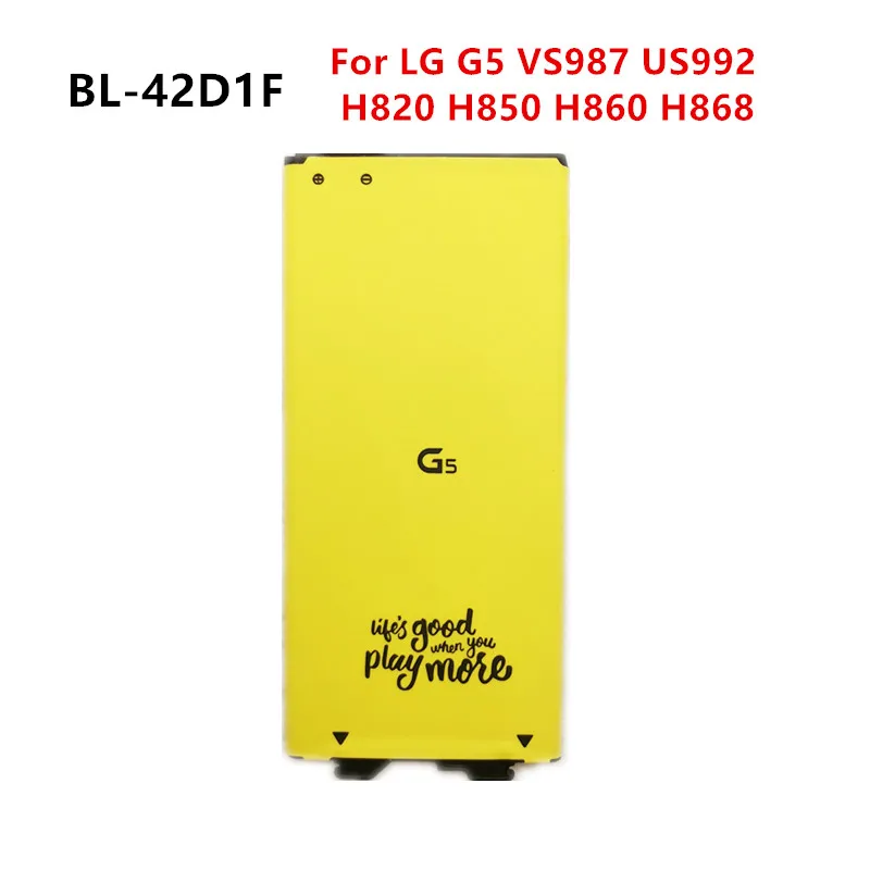 Nové 2700mAh batérie BL-42D1F Náhradná Batéria Pre LG G5 VS987 US992 H820 H830 H840 H850 H860 H868 LS992 F700 BL42D1F Batérie