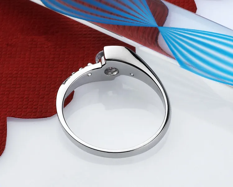 Nové 925 Sterling Silver Ring S Mikro-Intarzované Zirkón Simulácia CZ Prsteň Pre Ženu Kúzlo Šperky Darček