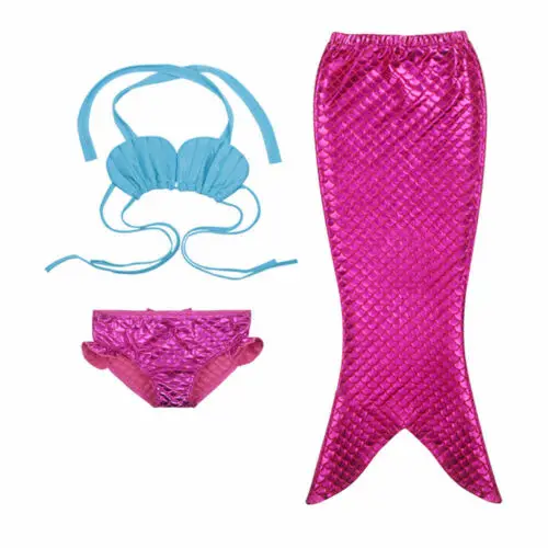 Nové Arrivels Letné Dievča Deti Plavky Morská Víla Chvost Swimmable Bikini Set Kúpanie Oblek, Kostým