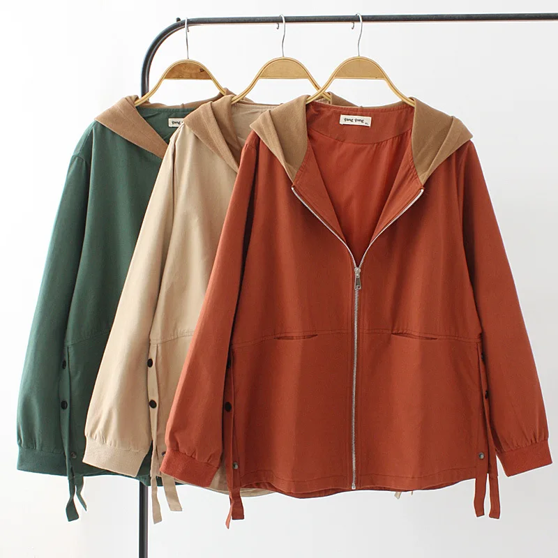 Nové dámske jesenné zimné plus veľkosť hoodie bunda pre ženy veľké príležitostné voľné dlhý rukáv, zelená, červená zips kabát 3XL 4XL 5XL 6XL