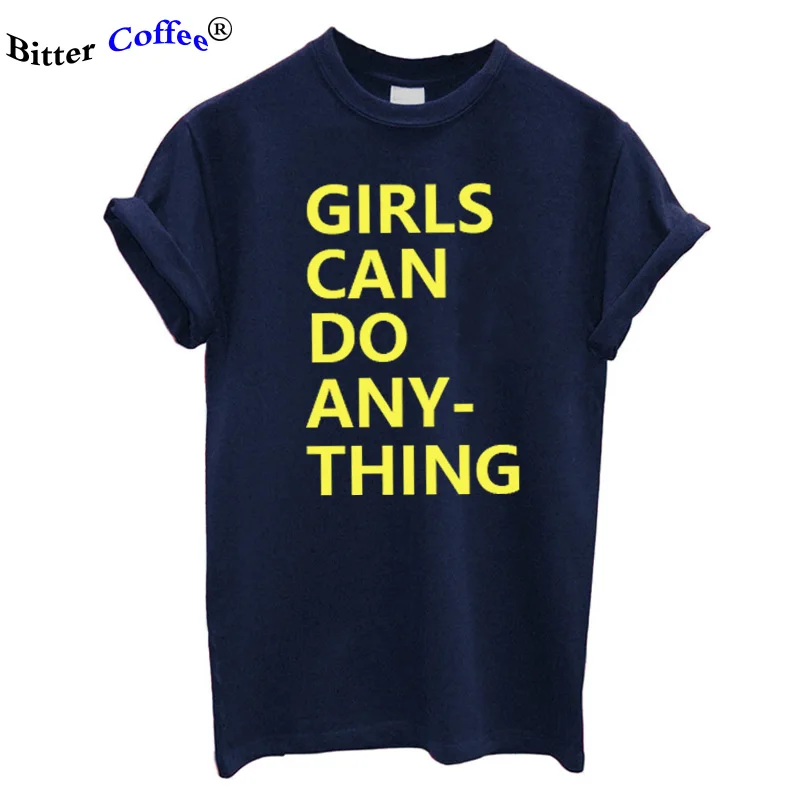 NOVÉ Harajuku GIRLS MÔŽE UROBIŤ nejakú VEC List Vytlačiť T-shirts Ženy VÝKON Bežné tričko Pre Ženy Lady Ženy krátky rukáv Topy