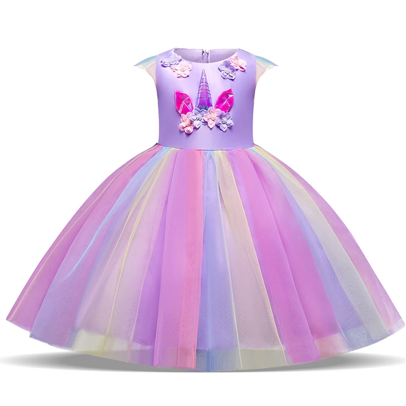 Nové Jednorožec Šaty Deti Šaty Pre Dievčatá Elegantné Princezná Strany, Plesové Šaty, Šaty Deti Baby Girl Kostým Fantasia Infantil