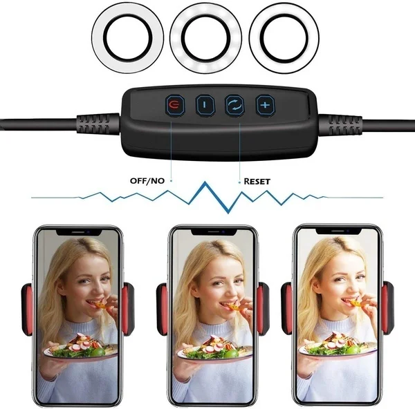 Nové Led Selfie Krúžok Svetlo Photo Studio Selfie LED Prsteň s Mobilným Telefónom Držiak pre Live Stream Krúžok Svetlo s Bluetooth