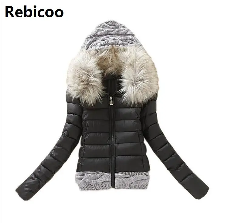 Nové Modely Zimná Bunda Ženy Móda Slim Veľké Kožušiny Golier Teplo Vonkajšie Bežné teplý Kabát
