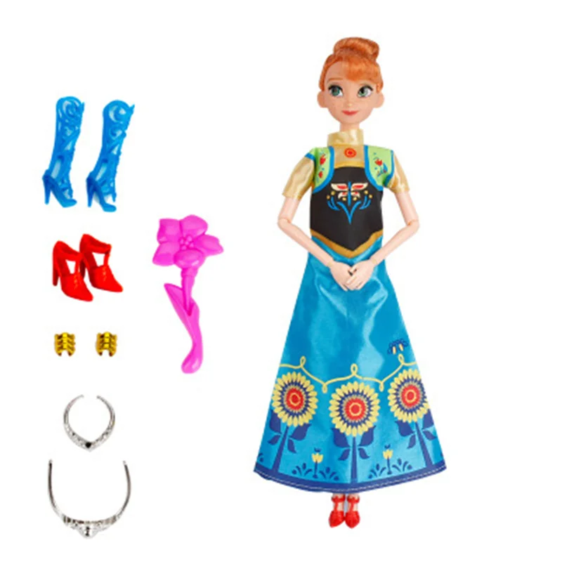 Nové Mrazené Princezná Elsa Anna 11 Spoločné Bábika Snehová Kráľovná bábika Dievčatá, Hračky Narodeniny, Vianočné Darčeky, hračky pre deti,