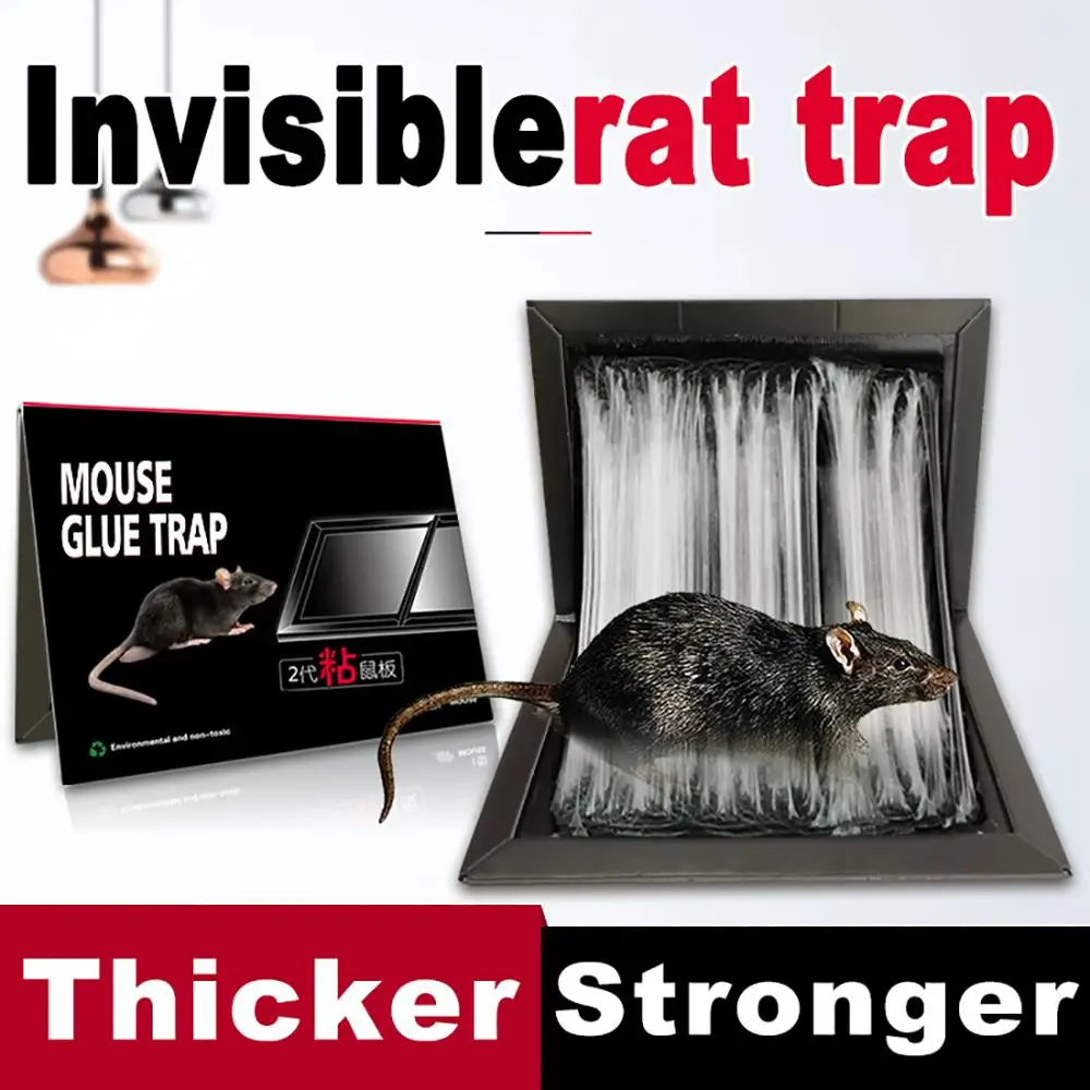 NOVÉ Neviditeľná Lepiaca Myši Lepidlo Rada Vrah Rat Trap Arašidové Vôňa Black pasca na myši