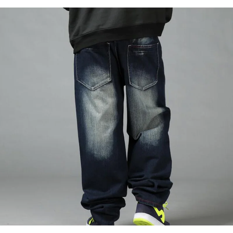 Nový Hip Hop Neforemné Jeans Mens Denim Hip hop Voľné Nohavice Rap Rifle Pre Chlapca Rapper Móda Plus veľkosť 30-46