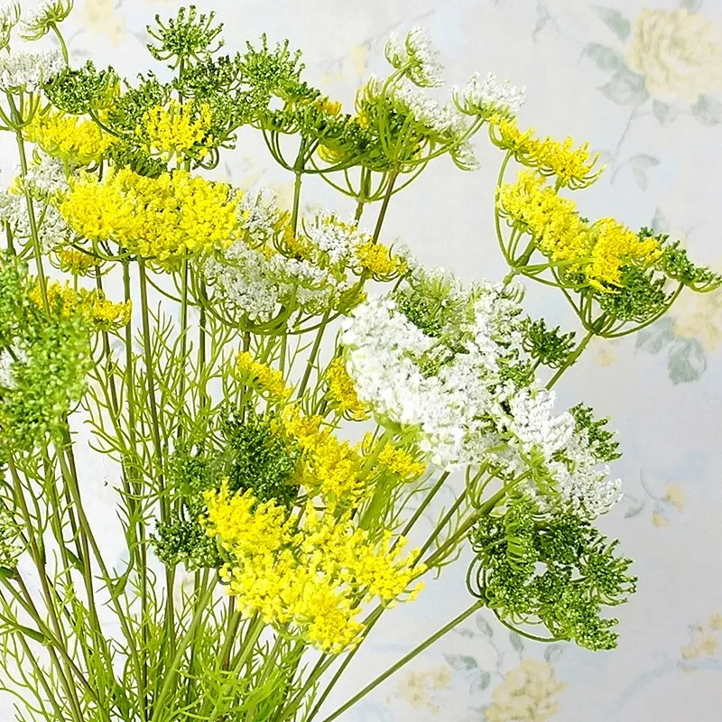 NOVÝ kórejský štýl Čipky kvet pobočky s zelené listy pre umelý kvet usporiadanie dodávky falošné rastliny