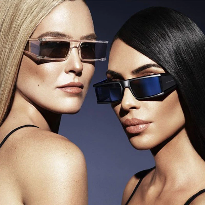 Nový Štýl 2020 Ženy Okuliare Luxusné Retro Dizajnér Námestie Rámom slnečné Okuliare Ženy Vysokej Kvality Jasné Rám Jedinečné Okuliare UV400