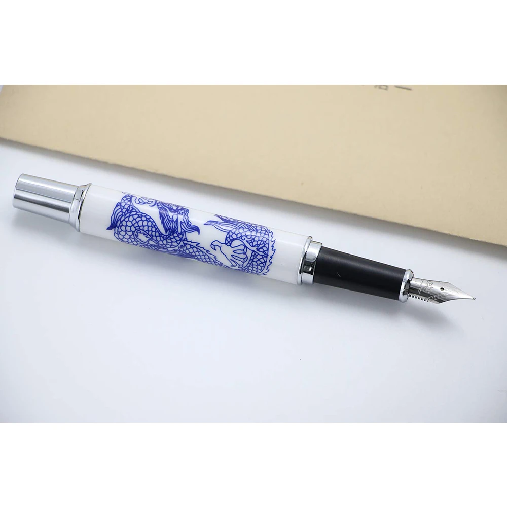 Nádherné Modré Dragon Totem Keramiky Jinhao 950 plniaceho Pera 0,5 mm Nib Podpisový Atramentové Perá, Kancelárske potreby