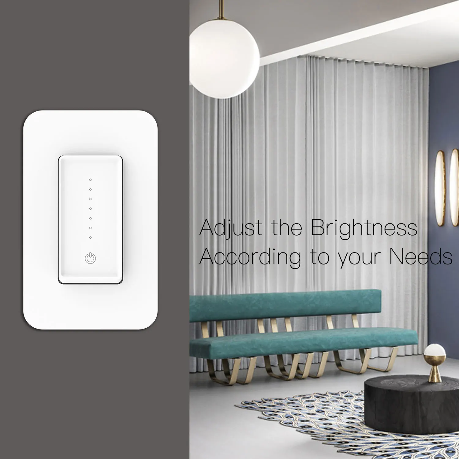 NÁS WiFi Smart Light Dimmer Prepínač Inteligentný Život/Tuya APLIKÁCIE Kompatibilné s Alexa Domovská stránka Google Hlasové Ovládanie,Č Hub Potrebné