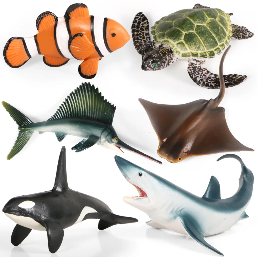 Oceán, More Život Zvierat Shark Krab Žralok Veľrybí Korytnačka Model Akčné Figúrky PVC Figúrky Podmorský Svet, Simulácie, Modely, Hračky