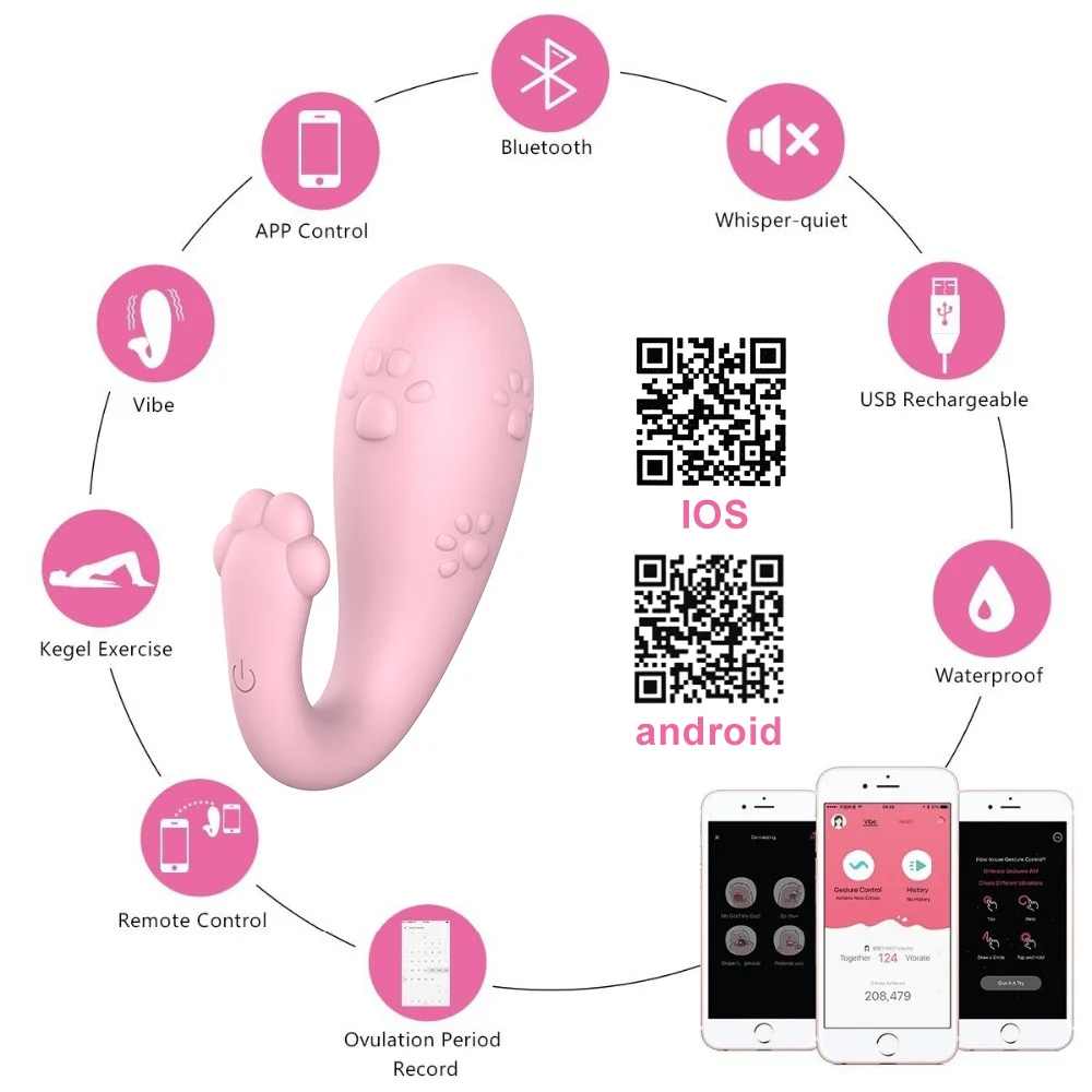 OLO G-spot Vibrátor APP Bezdrôtový 8 Rýchlostí, Vibračný Bluetooth Diaľkové diaľkové Ovládanie USB Nabíjateľné Sexuálne Hračky pre Ženy