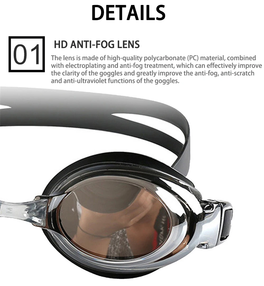 Optické Krátkozrakosť, Plávanie Okuliare pre Dospelých Okuliare dioptrické Plávať Silikónový Anti-fog Potiahnuté Vody Diopter Plávanie Okuliare Okuliare