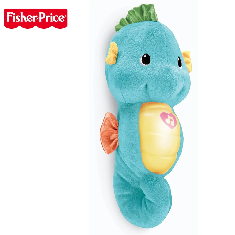 Originál Fisher Price Detské Hudobné Babytoys 0-12months Seahorse Upokojiť Vzdelávacie Hračky Hippocampus Plyšové Peluche Bábika