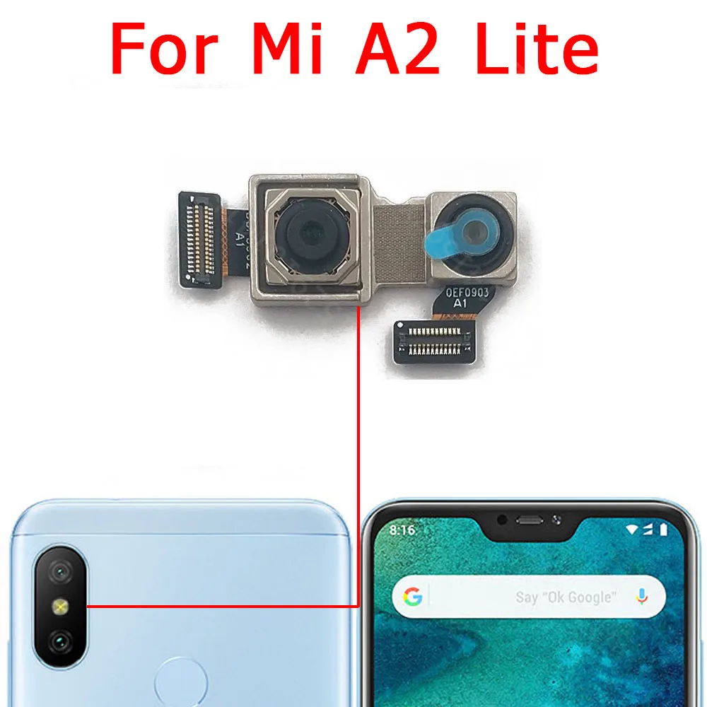 Originálne Zadný Fotoaparát Pre Xiao Mi A2 Lite A2Lite Redmi 6 Pro Späť Hlavné Veľké Modul Kamery Flex Kábel Výmena Náhradných Dielov