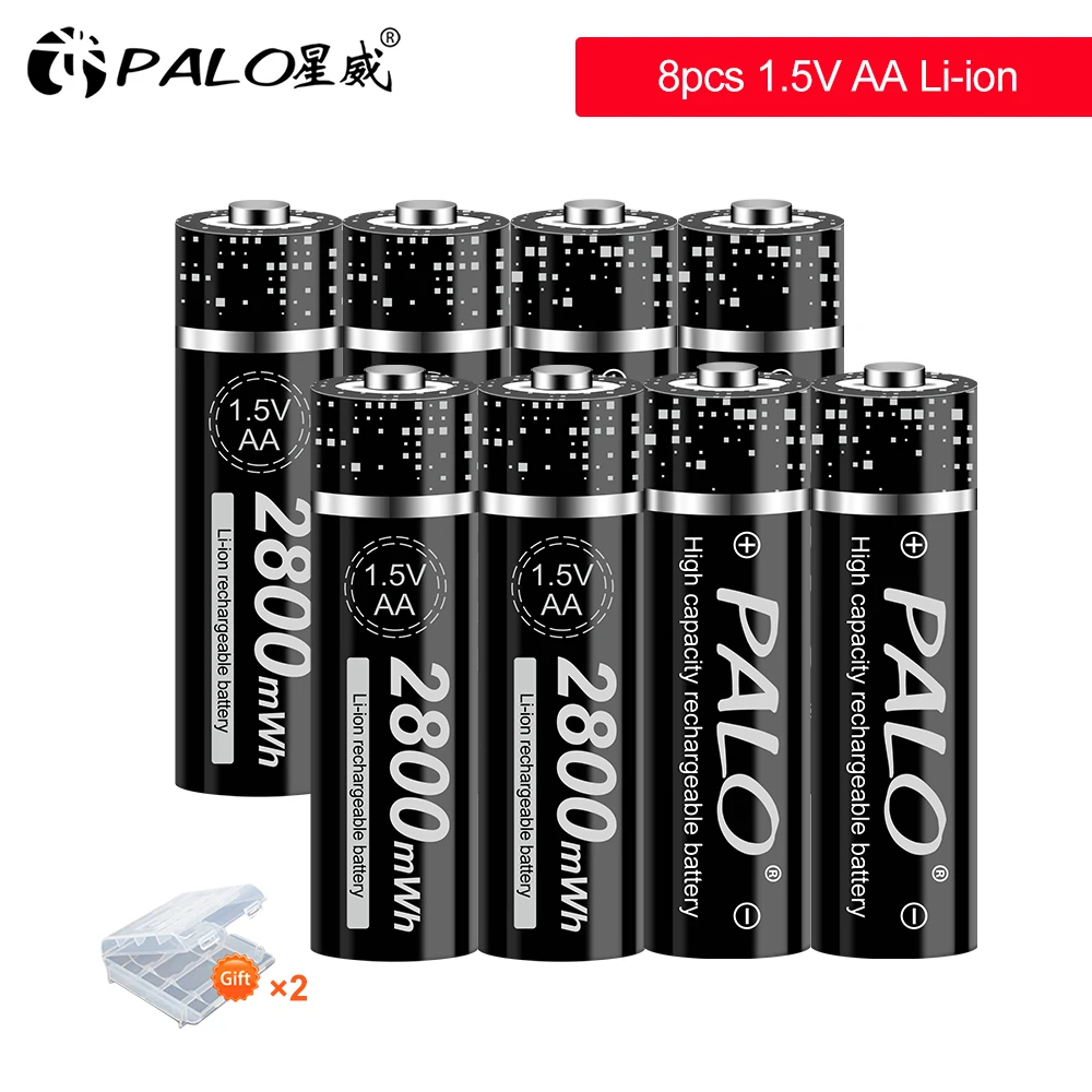 PALO 2-20pcs 1,5 V AA Nabíjateľné Batérie 2800mWh Li-ion batéria Lítiová Batéria pre LED Svetlo Hračka Umiestnenie Batérie Fotoaparátu, MP3