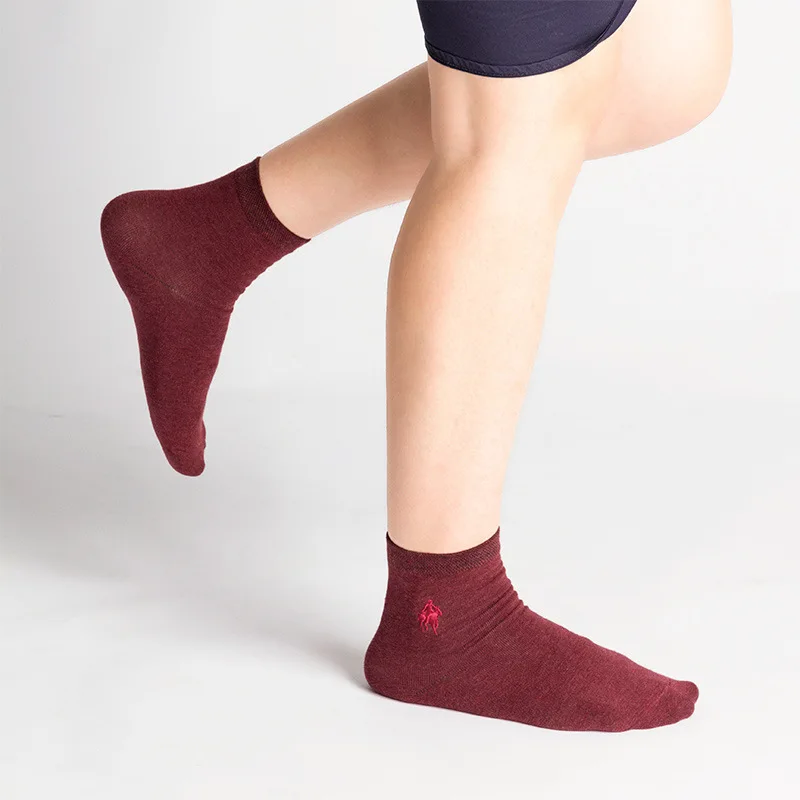 PIER POLO dámske Business Bežné Ponožky Výšivky Uprostred Trubice Bavlnené Ponožky Pevné Mäkké Priedušné Ponožky Pre Ženy Veľkosť 35-41