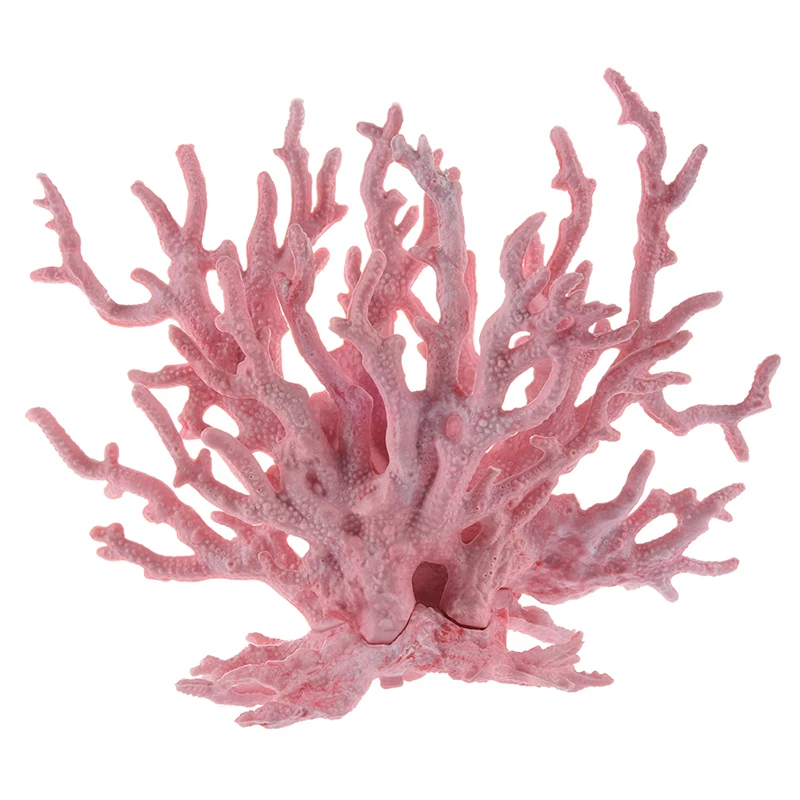 Pink Coral Tvarované Dekorácie, Ozdoby pre Akvarijné Ryby Nádrž