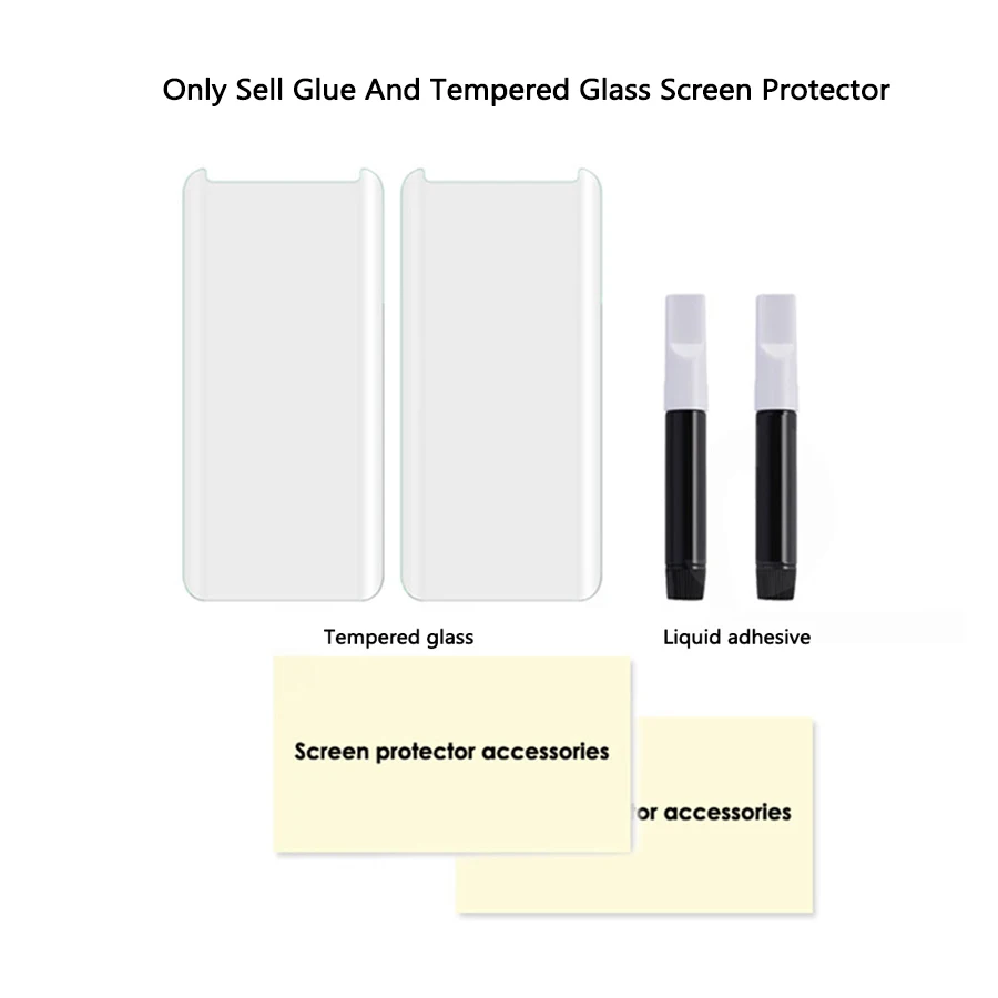 Plný Lepidlo UV Screen Protector Samsung S20 10P S8 S9 Note20 ultra Mate 30 Pro mate 40 P30pro P40 Pro(Žiadne Svetlo,len lepidlo+sklo