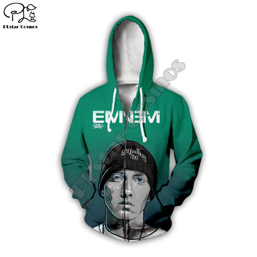 PLstar Vesmíru Rapper Boh Eminem Spevák Funny Green Man/Ženy Tepláková súprava Harajuku Streetwear 3DPrint Zip/Mikiny/Mikiny A1