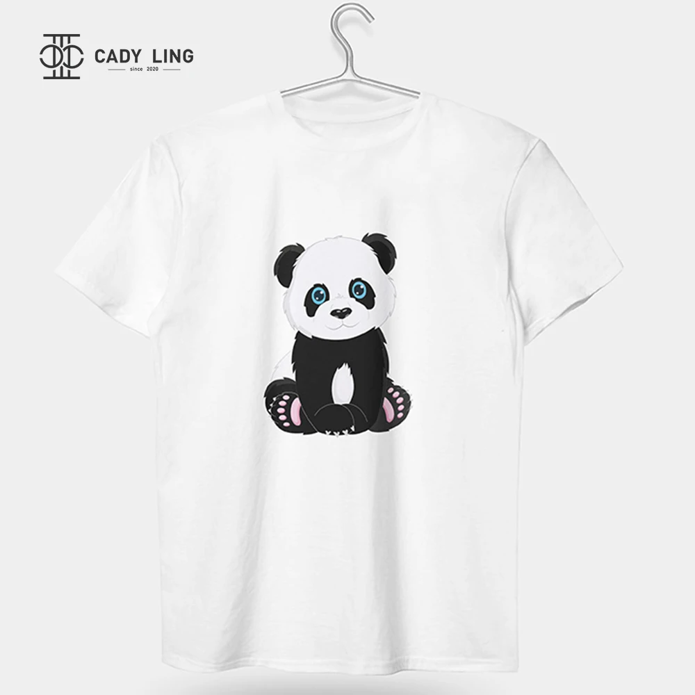 Plus Veľkosť XS-4XL Nové Krásne Panda List Print T Shirt Ženy O Krk Krátkym Rukávom Letné T-Shirt Topy Bežné Tričká