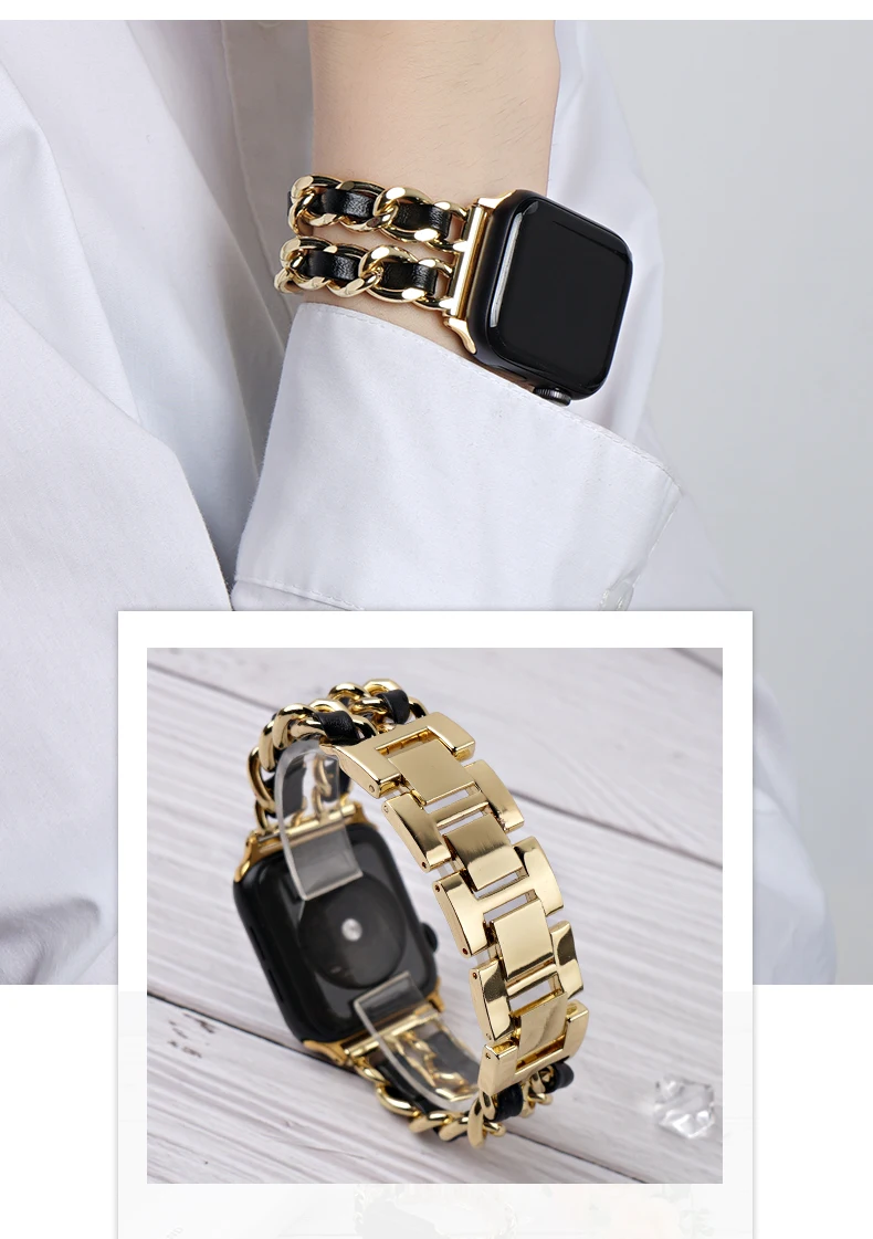 Popruh pre Apple hodinky 6 kapela 44 mm 40 mm iWatch série 6 se 5 4 3 2 1 Kovboj Náramok z Nerezovej ocele correa Apple hodinky 42mm 38mm