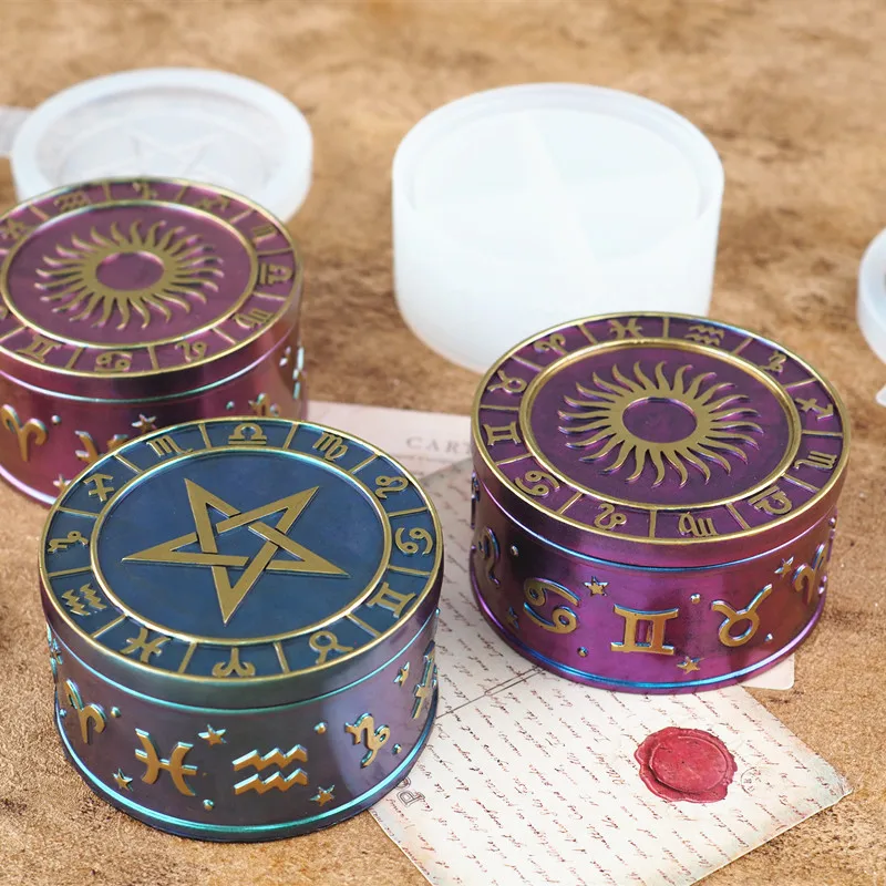PopularPopular DIY Epoxidové Živice Dvanásť Súhvezdí Star Úložný Box Silikónové Formy Šperky Formy Živice Formy