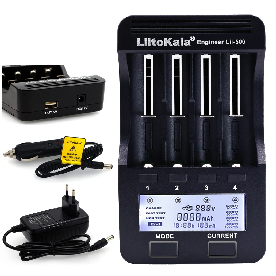 Pravý/Pôvodné Liitokala 3,7 V Lítiové batérie, nabíjačky Lii-500 Lii-S2 Lii-S4 Lii-PD4 Lii-PL4 18650 nabíjačku 21700 26650 AA AAA