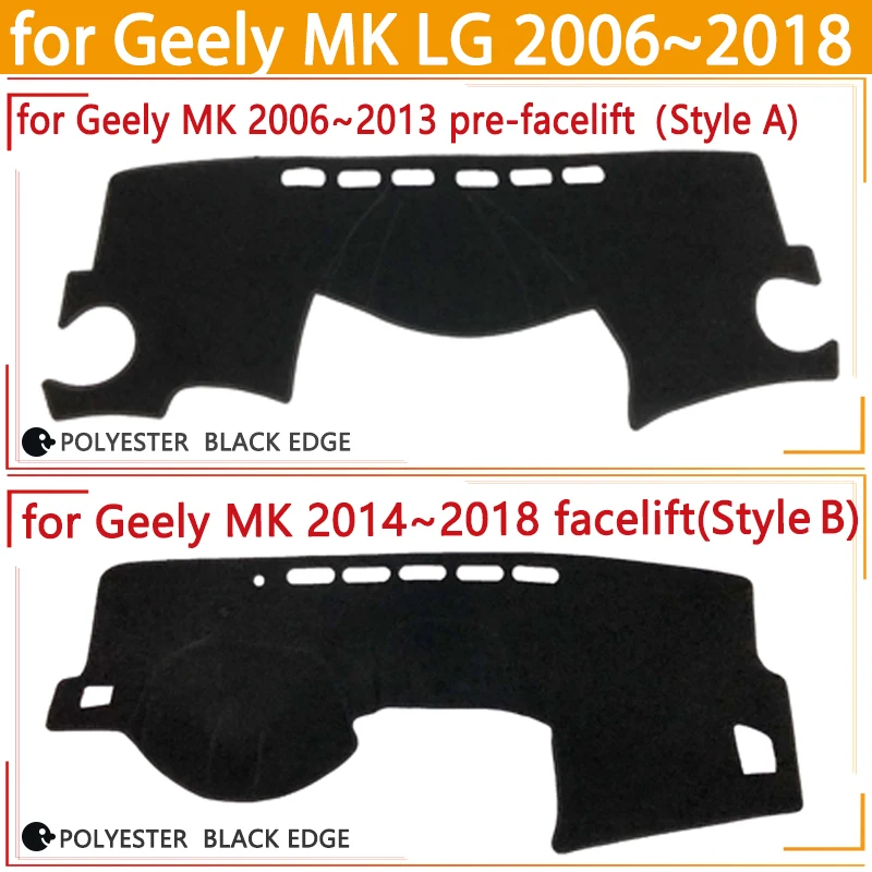 Pre Geely MK LG SC6 2006~2018 Auto Panel Kryt Dashmat Vyhnite sa svetlo slnečník Koberec Auto Príslušenstvo 2007 2008 2009 2010 2011