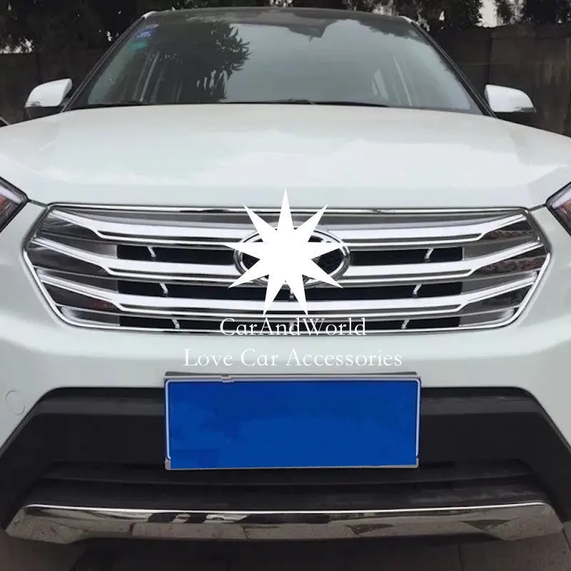 Pre Hyundai Creta ix25-2017 Prednej Mriežky, Závodné Mriežku, Kryt Výbava Nárazníka odsávače Rám Exteriéru ABS Chrome Auto Príslušenstvo