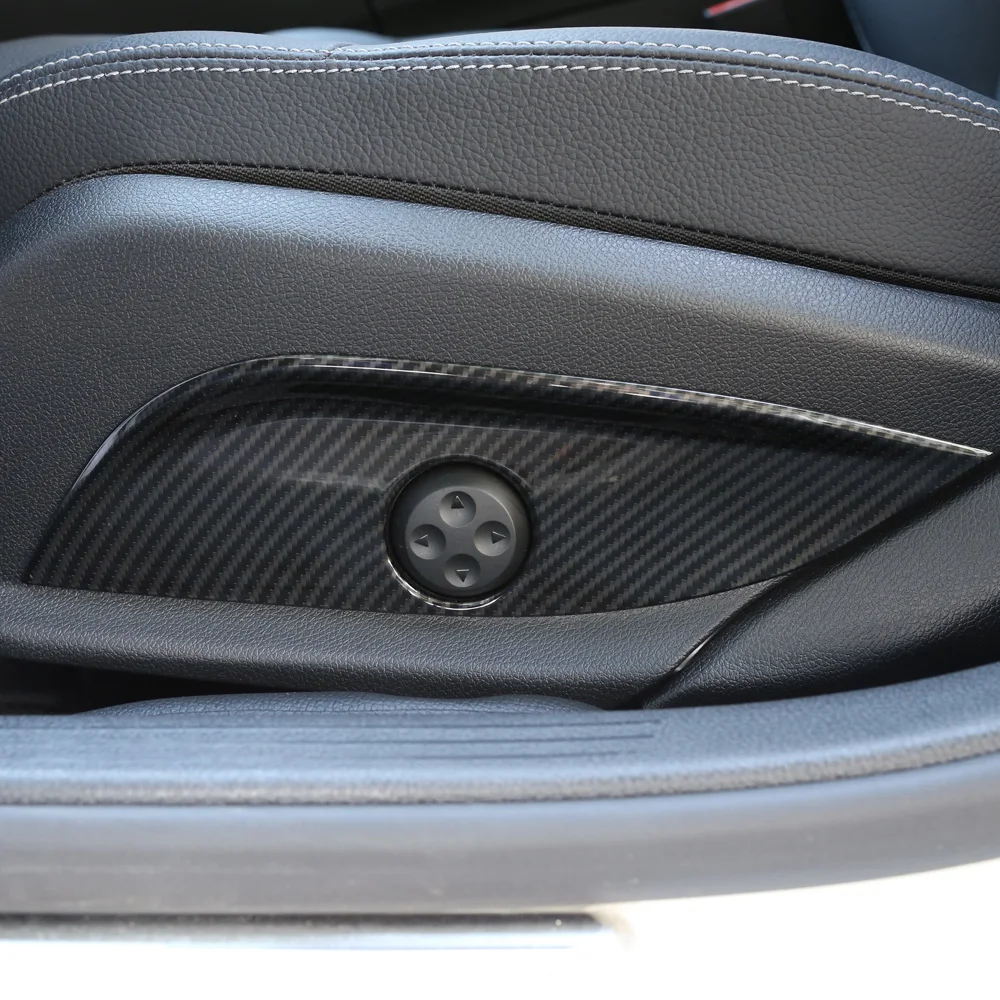Pre Mercedes Benz E C GLC GLS Triedy W212 W205 Uhlíkových Vlákien Textúra 2ks Interiéru Vozidla Seat Upraviť Panel Prepnite Tlačidlo Krytu