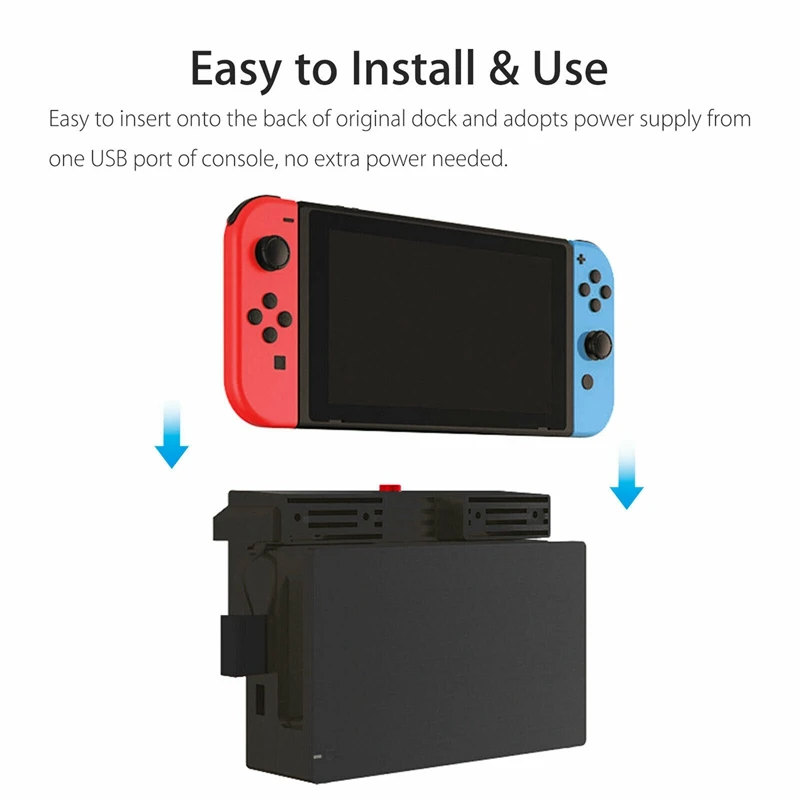 Pre Nintendo Prepínač Dock Držiak na Stenu Stojan Základne Dock s 3 Chladiaci Ventilátor Prenosné